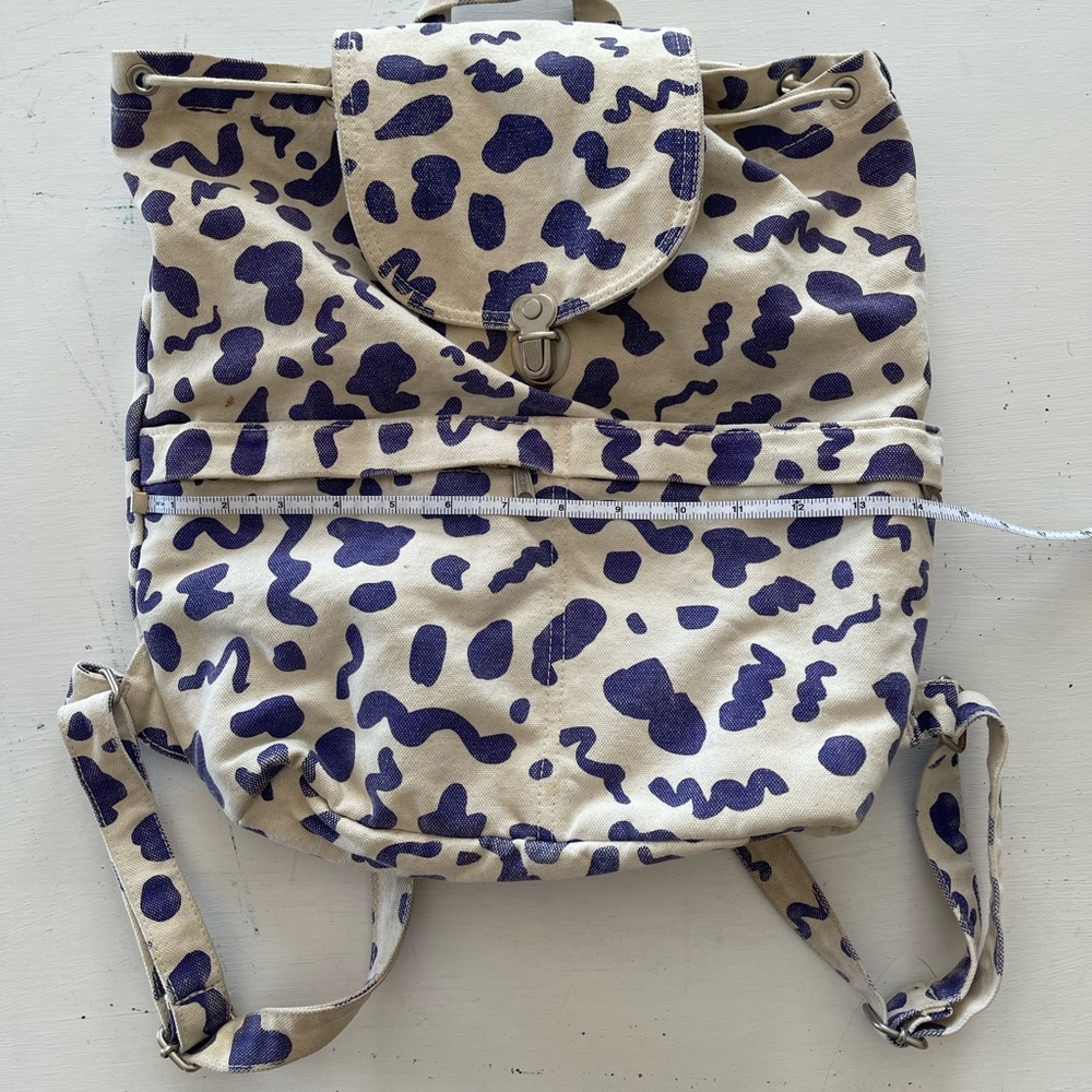 Purple Abstract Print Baggu Backpack